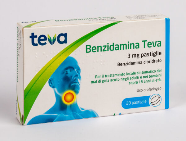 Benzidamina Teva 20 pastiglie 3mg